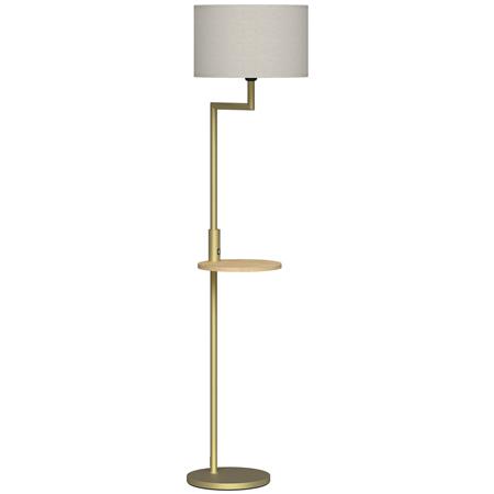 Bürostehlampe LUMOS, Maße Ø40x170 cm, elegantes Design mit integrierter Ablage, Farbe Gold
